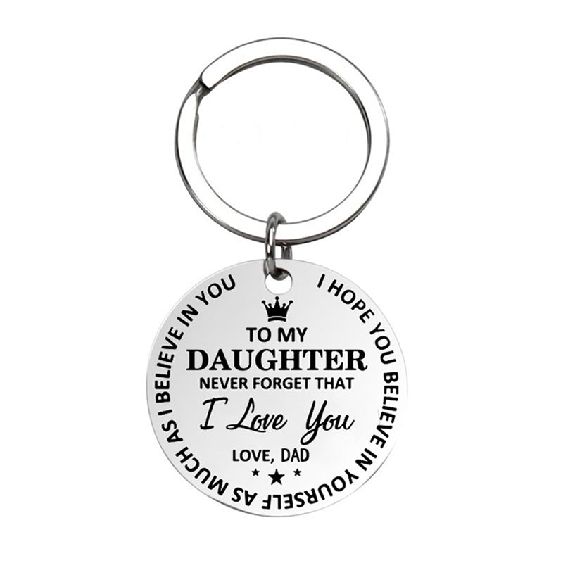 Engraved Family Pendant Keyring.