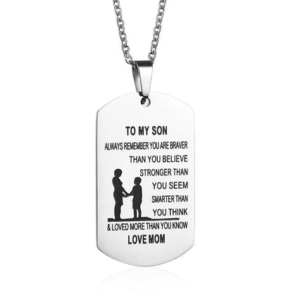 To My Son/Daughter, Pendant Necklace.