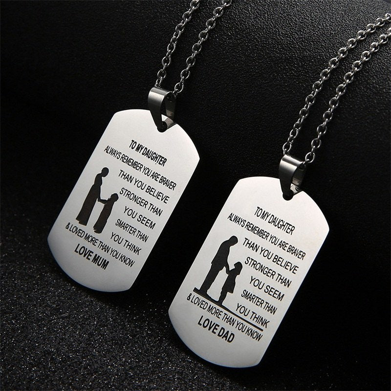 To My Son/Daughter, Pendant Necklace.