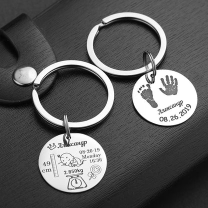 Personalized Baby Pendant Keyring. - Top Daddy Gear