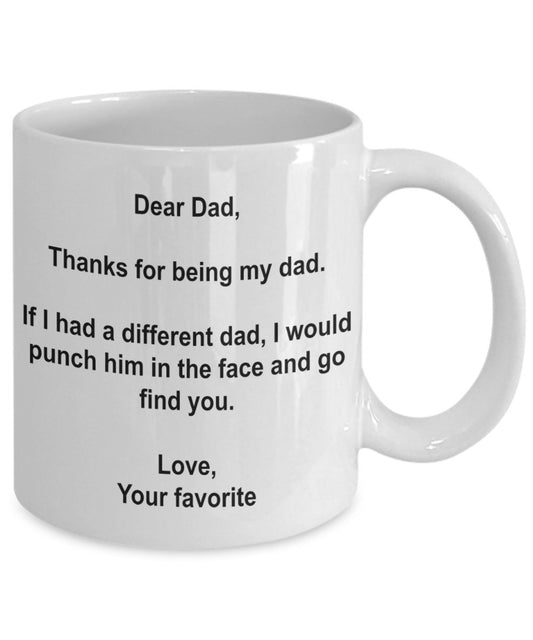 Dear Dad Mug, 400ml Cup.