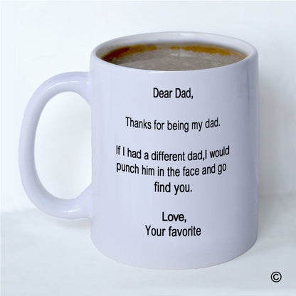 Dear Dad Mug, 400ml Cup.