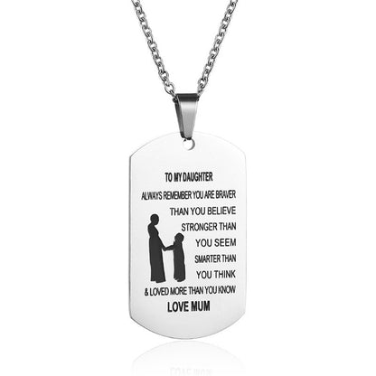 To My Son/Daughter, Pendant Necklace.