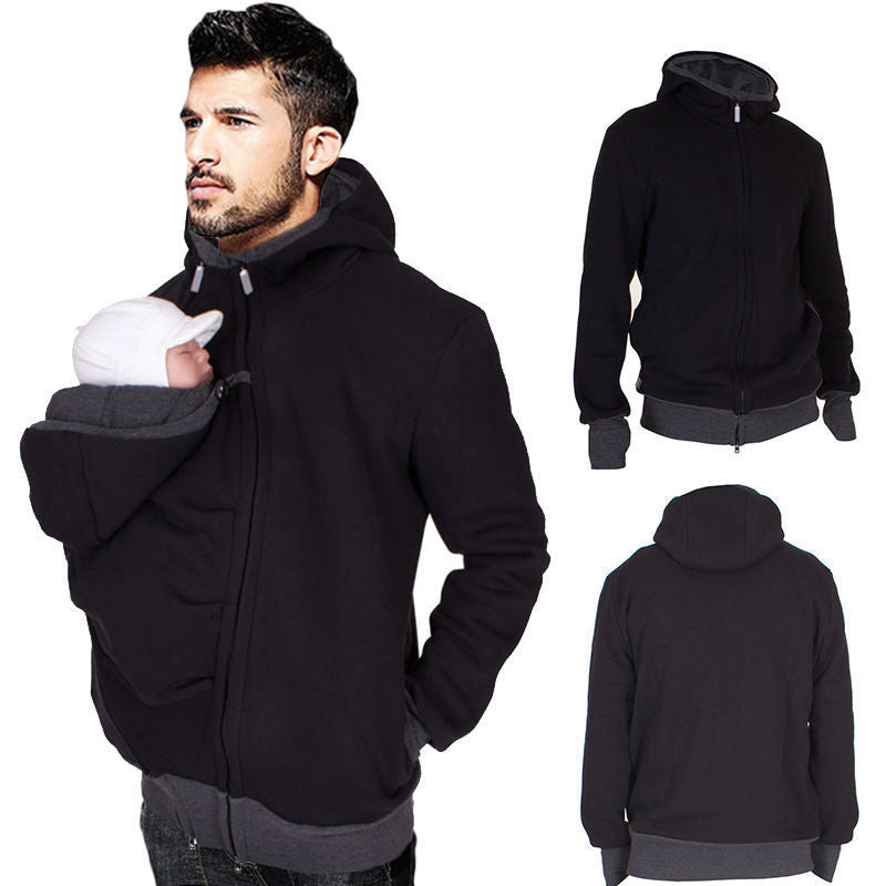 Kangaroo Dad, Baby Carrier Hooded Jacket.