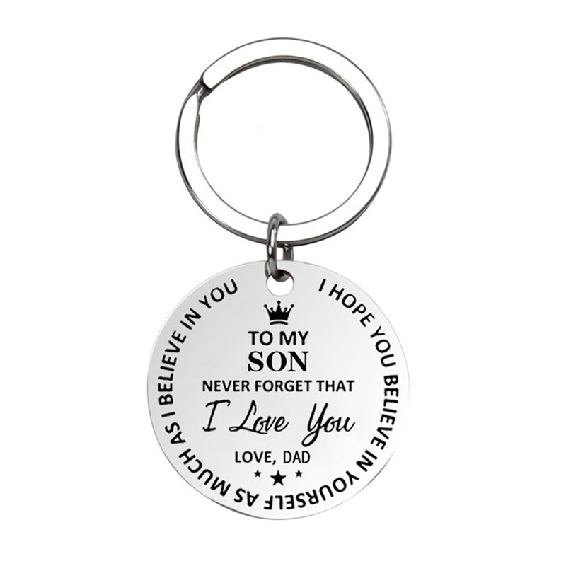 Engraved Family Pendant Keyring.