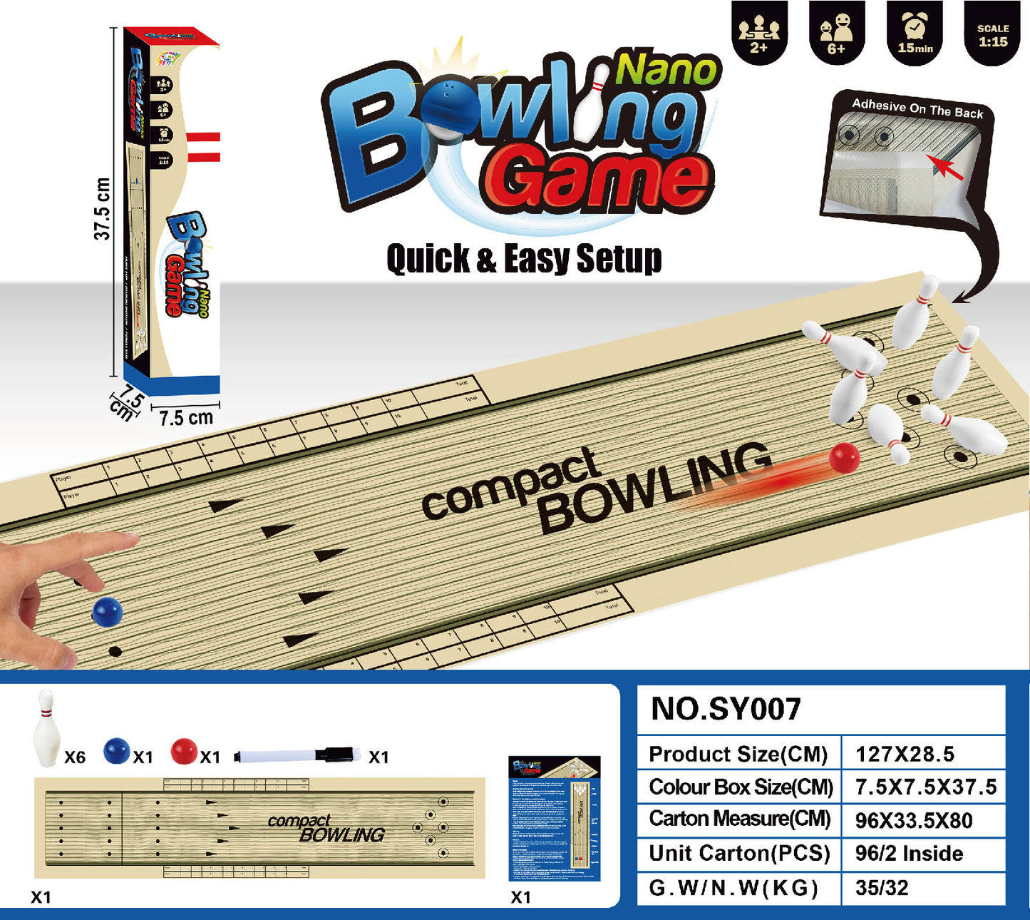 Children's Indoor Nano Bowling Game.