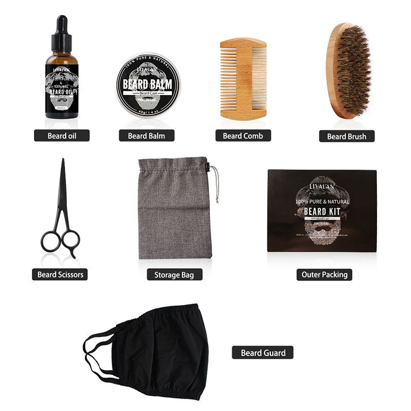 Pure & Natural Beard Kit, Grooming Set. - Top Daddy Gear