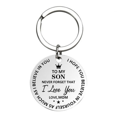 Engraved Family Pendant Keyring.