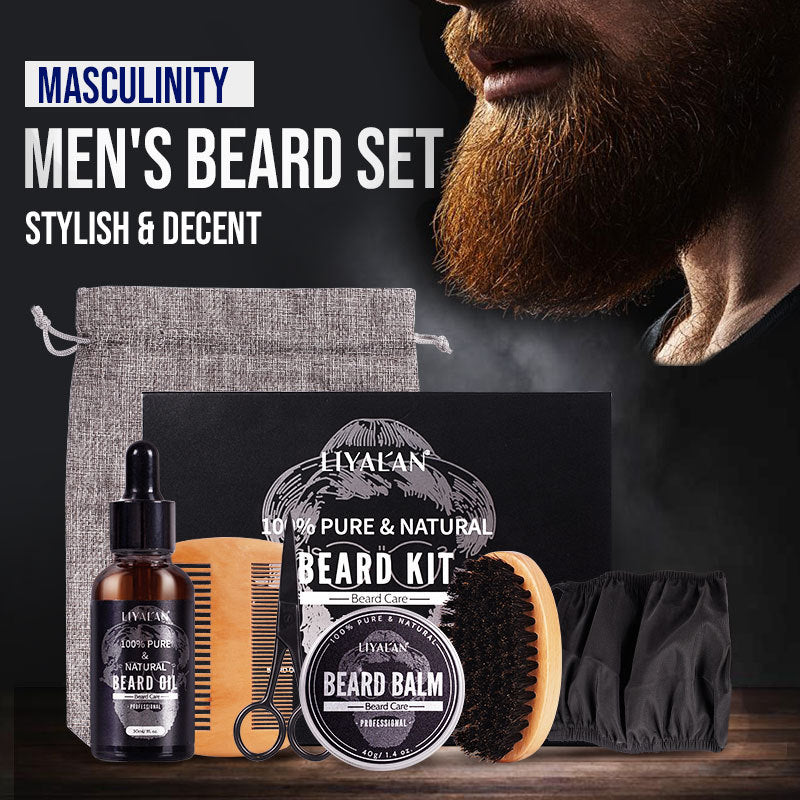 Pure & Natural Beard Kit, Grooming Set. - Top Daddy Gear