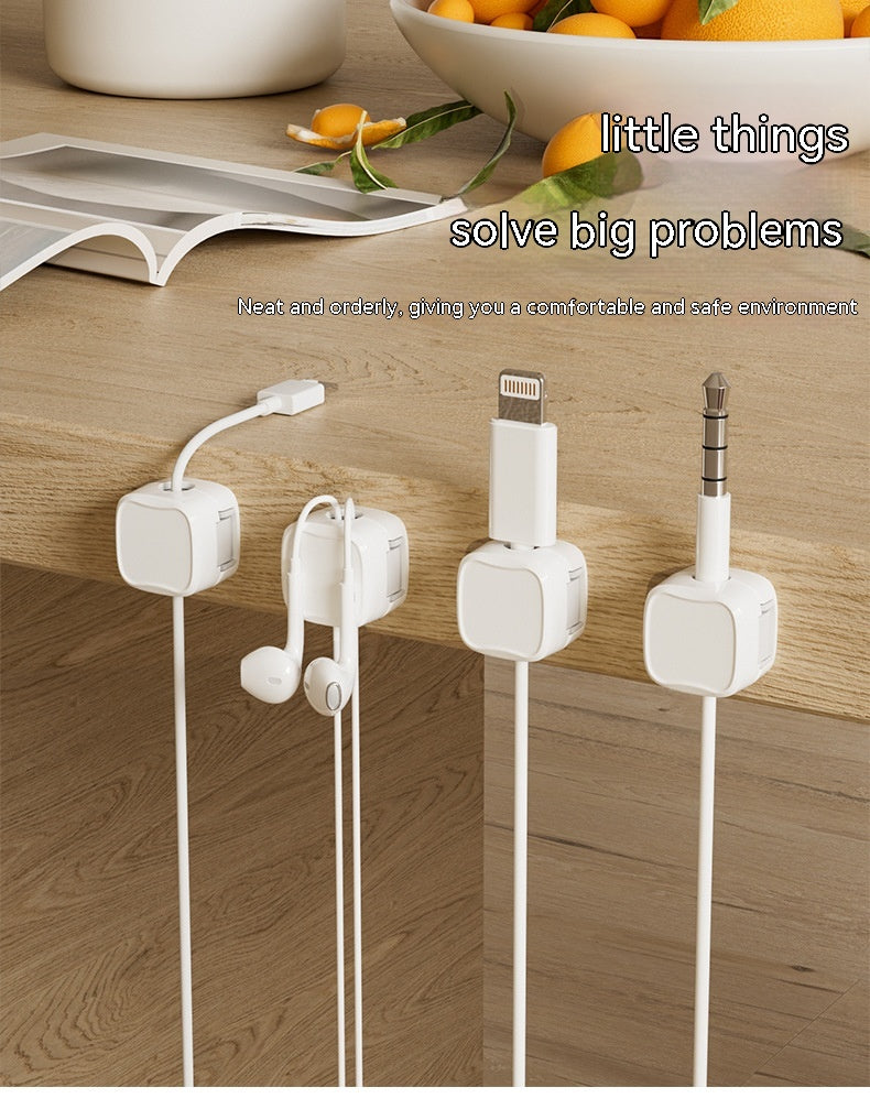 Magnetic Cable Clips, Under Desk Cord Organiser.