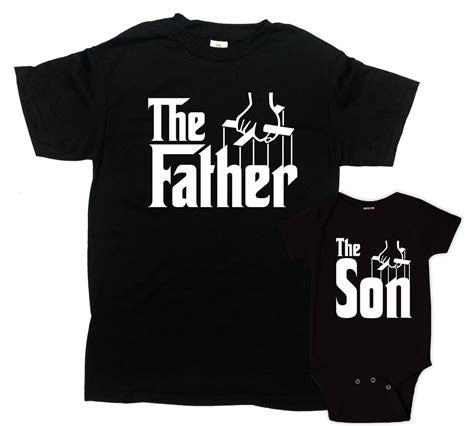 Father and Son Matching T Shirt and Baby Outfit.