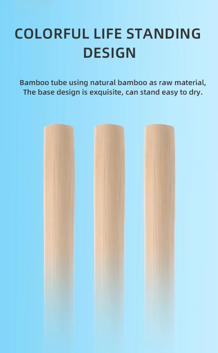 Natural Bamboo Toothbrush, 4 Pack.