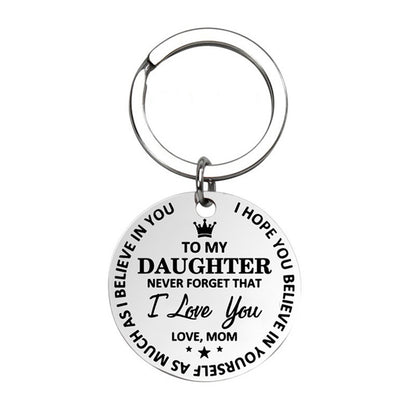 Engraved Family Pendant Keyring.