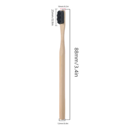 Natural Bamboo Toothbrush, 4 Pack.